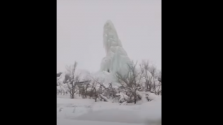 Кадр видео очевидца