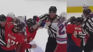 2 на 2. Хоккеисты устроили побоище в матче НХЛ