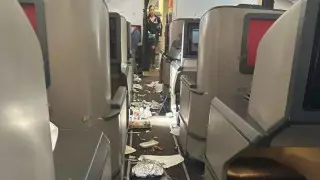 "Младенец ударился о потолок": последствия мощной турбулентности попали на видео