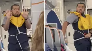 Артистичный бортпроводник стал звездой соцсетей