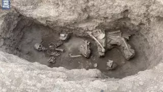 Останки, предположительно, знатной особы, в могильнике эпохи гуннов. © diapazon.kz