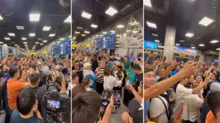 Встретили, как чемпиона: фанаты устроили сюрприз Азату Максуму после дебюта в UFC