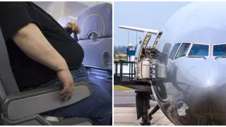 Пришлось снимать дверь: мужчина с лишним весом застрял в кресле самолета