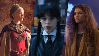 Кадры из сериалов "Дом Дракона", "Уэнсдей", "Эйфория"