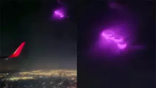 "Розовое НЛО" сняла на видео бортпроводница