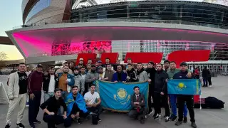 Как казахстанцы поддерживали Шавката Рахмонова на UFC 310