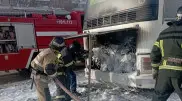 Пассажирский автобус загорелся в Уральске