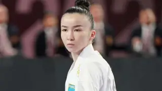 Казахстанская каратистка Молдир Жанбырбай завоевала золотую медаль в Каире
