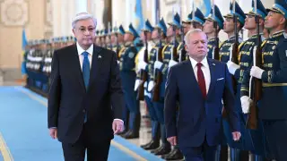 Токаев встретил короля Иордании в Акорде: видео