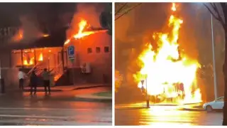 Пожар в кафе охватил восьмиэтажный жилой дом в Астане