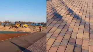 Сначала асфальт, потом техника: в Балхаше подрядчики перепутали порядок работ