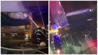 Пожар начался на рынке в Алматы: пожарным удалось сдержать распространение огня