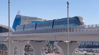 В Астане тестируют новые поезда LRT? Первые кадры появились в сети