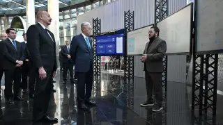 Токаев и Алиев посетили Alem.ai