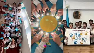 Казахстанский флаг заполонил соцсети