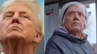 Видео с похожей на Дональда Трампа пенсионеркой стало вирусным