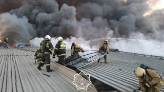 Пожар в Алматы