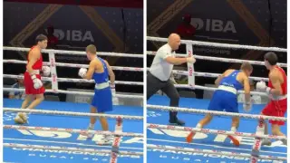 Казахстанский боксёр красиво нокаутировал соперника в четвертьфинале чемпионата мира в Дубае