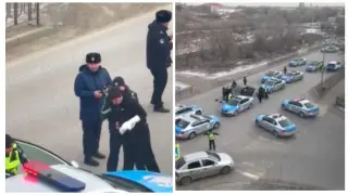 Актюбинцев напугала спецоперация полицейских на улице города