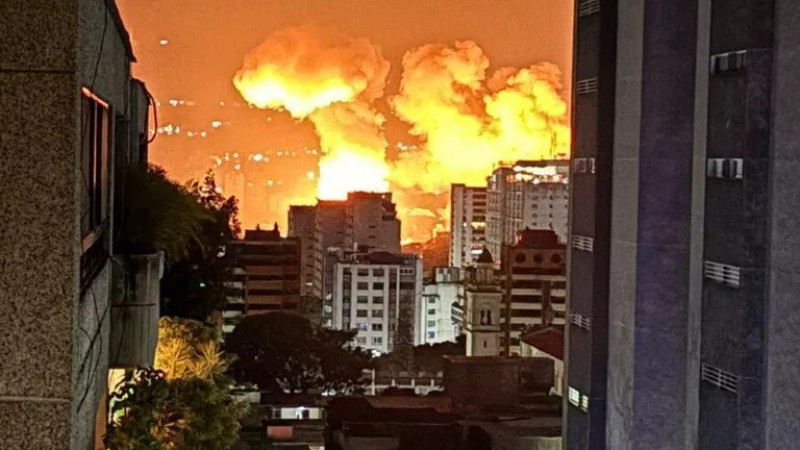 Взрыв в Каракасе. Фото: соцсети