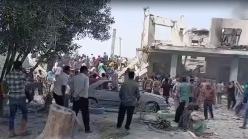 Последствия удара по школе для девочек в Минабе. Кадр видео из соцсетей
