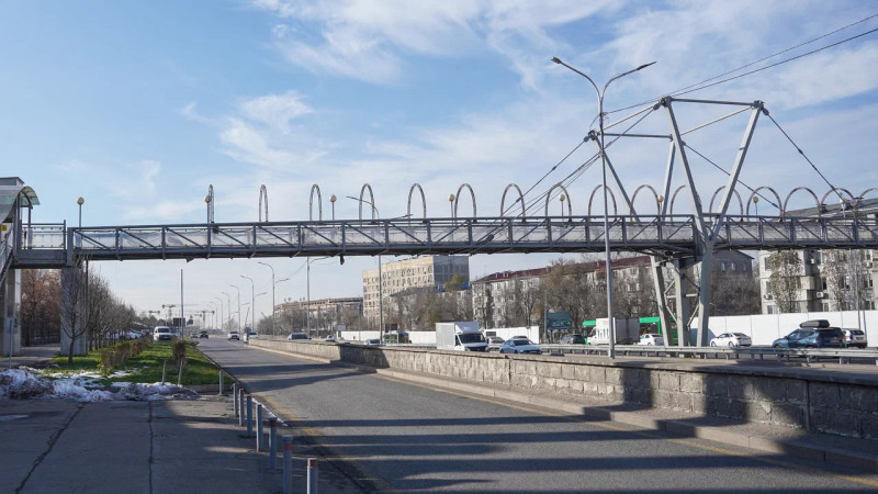 Мост напротив парка Первого президента в Алматы / Фото © Tengrinews.kz / Болат Айтмолда