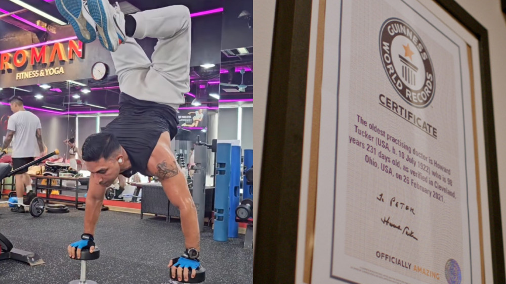 Кадры из видео; instagram.com/guinnessworldrecords
