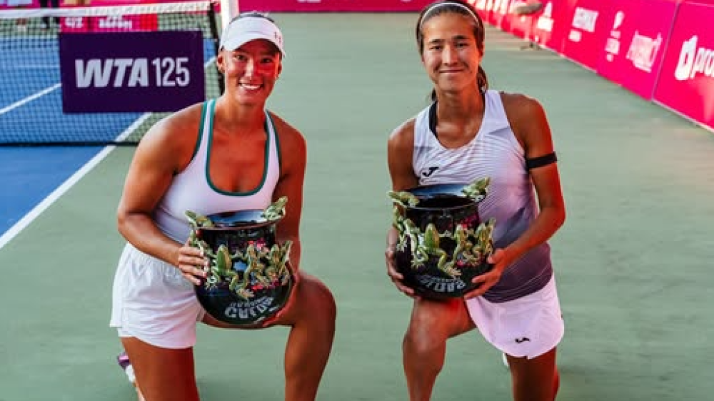 Габриэлла Да Силва Фик и Жибек Куламбаева. Фото: instagram.com/caldasdarainhaladiesopen