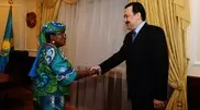 Kazakhstan’s Prime Minister Karim Massimov meets World Bank Managing Director Ngozi Okonjo-Iweala