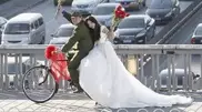 Brides to cycle in Almaty