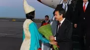 Spanish Prime Minister José Luis Rodríguez Zapatero arrives in Astana