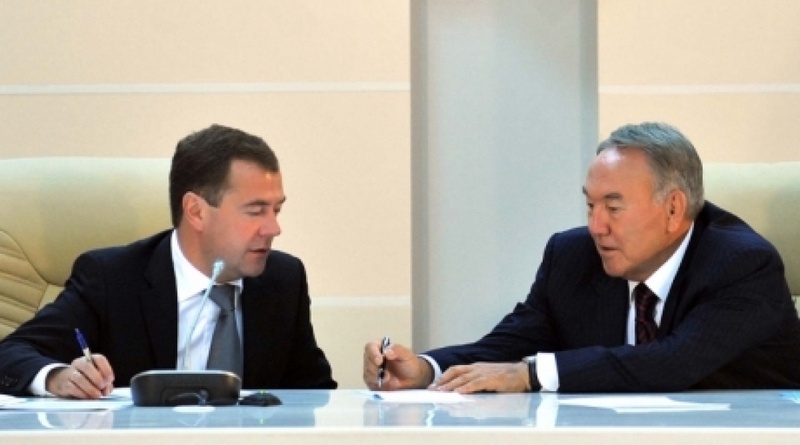 Nursultan Nazarbayev and Dmitry Medvedev. ©Bolat Otarbayev/Sergey Bondarenko