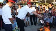 VIDEO: Aktau police publicly burnt drugs