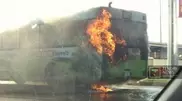 PHOTO: Passenger bus caught fire in Almaty 