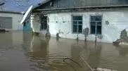 Water pumped out from flooded houses in Zhezkazgan