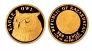 Kazakhstan National Bank released eagle-owl coin with diamond