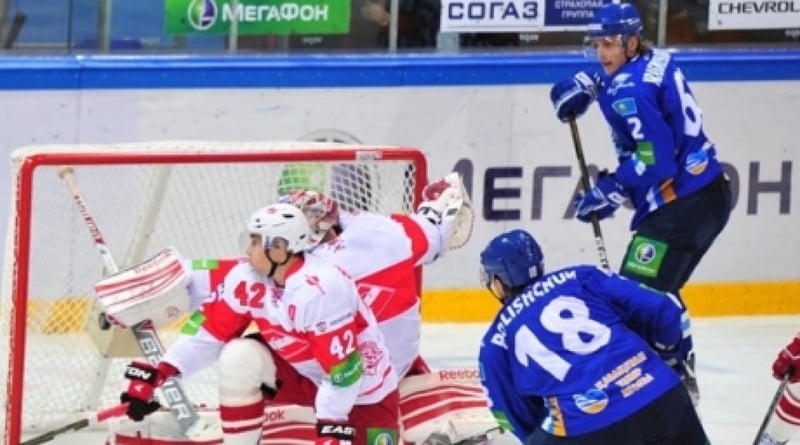 Astana's Barys - Moscow's Spartak match. Photo courtesy of hcbarys.kz