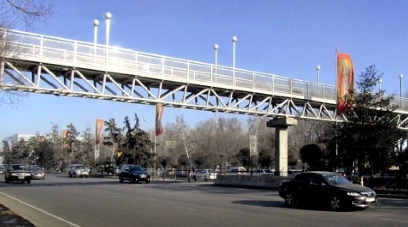 Overground pedestrian cross-walk. ©Almaty Administration's press-office