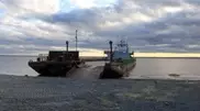 Ferry ran ashore in East Kazakhstan