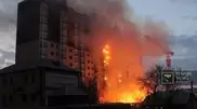 VIDEO: Multi-story residential biulding caught fire in Astana