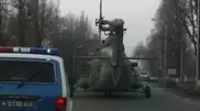 Helicopter creates traffic jam in Almaty