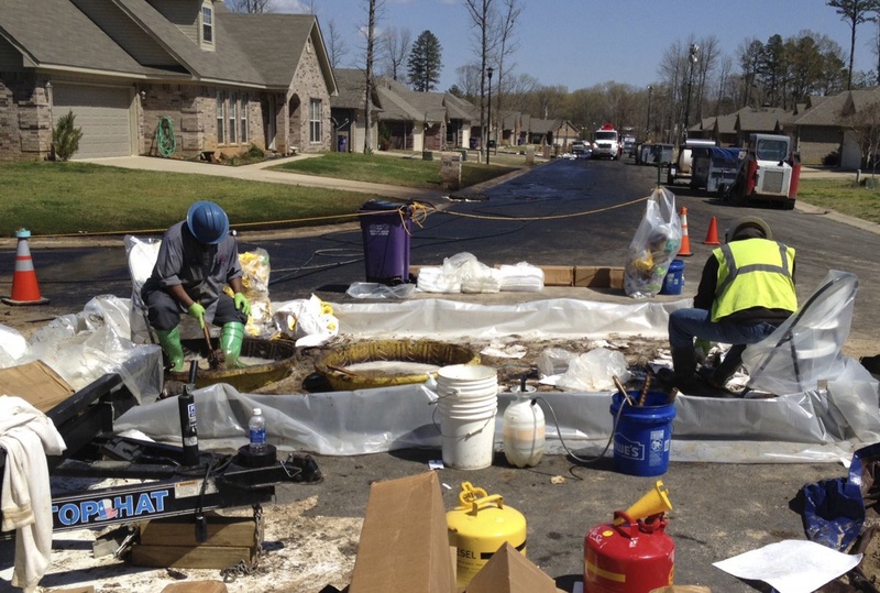  the Northwoods subdivision where an ExxonMobil pipeline ruptured in Mayflower. ©REUTERS/Suzi Parker