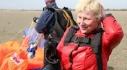 57-y.o. Pavlodar citizen skydives to support retirement reform