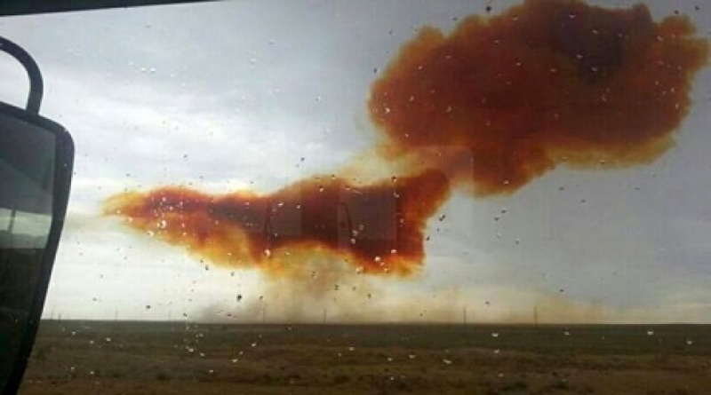 A cloud over Baikonur. ©twitter.comAidashov