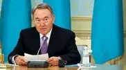 Kazakhstan’s President Nursultan Nazarbayev meets Iran’s President Hassan Rouhani