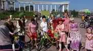 Costume bike parade held on Sports Day in Almaty