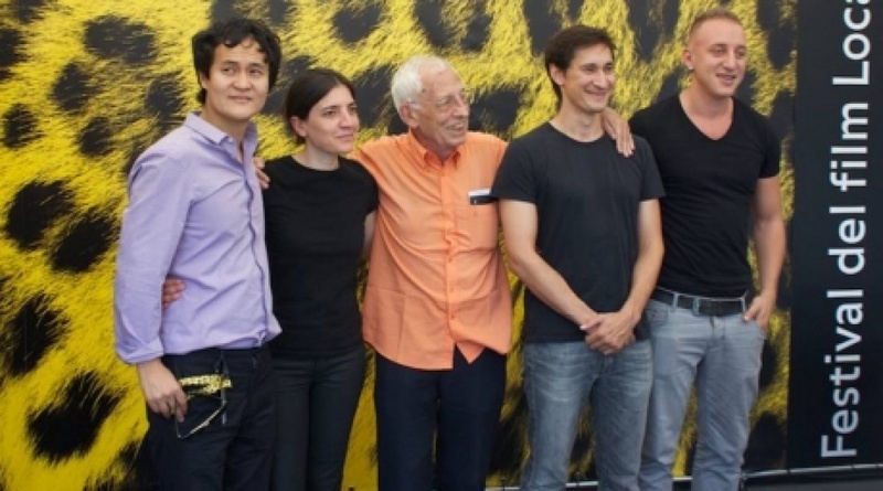 Emir Baigazin (L) at the Locarno Film Festival