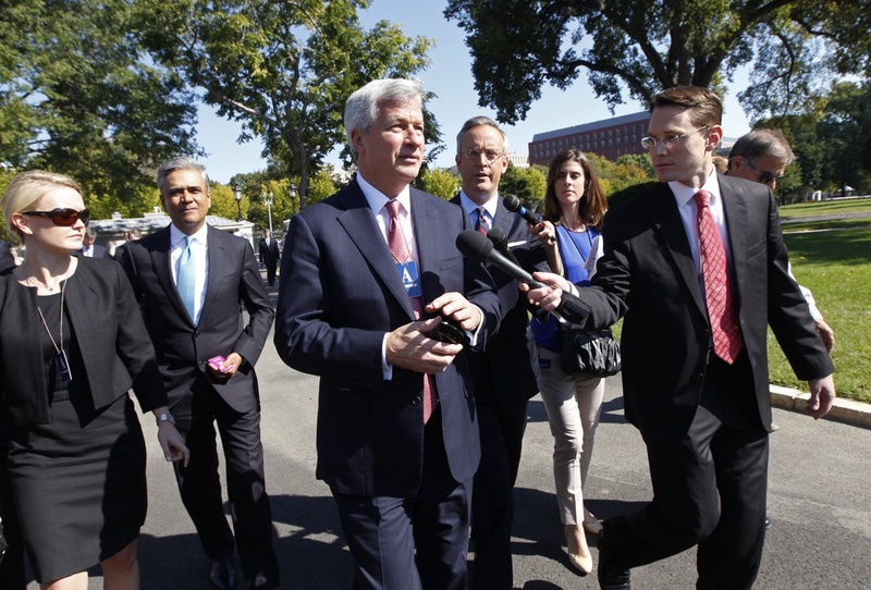 Jamie Dimon (C), Chairman and CEO of JPMorgan Chase. ©Reuters/Jason Reed 