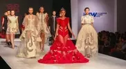 Aya Bapani presents semitransparent dresses at Kazakhstan Fashion Week