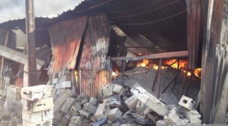 Almaty flea market fire. ©Vladimir Prokopenko